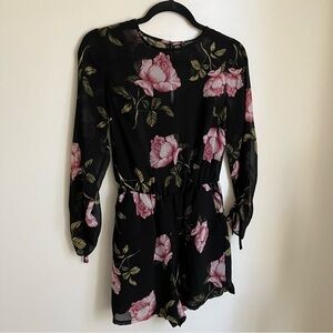 Dynamite Floral Long Sleeved Romper